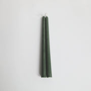 Eiffel Tapered Candle Duo Moss Green - Green and Brass