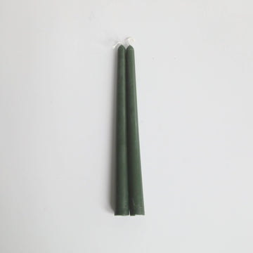 Eiffel Tapered Candle Duo Moss Green - Green and Brass