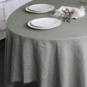 Olea French Linen Tablecloth - Green and Brass