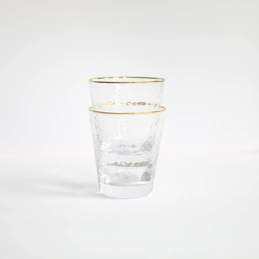 Pebble Gold Rim Tumbler Duo - Green and Brass