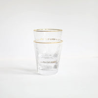 Pebble Gold Rim Tumbler Duo - Green and Brass