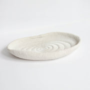 Reef Coral Textured Tray White - Green and Brass
