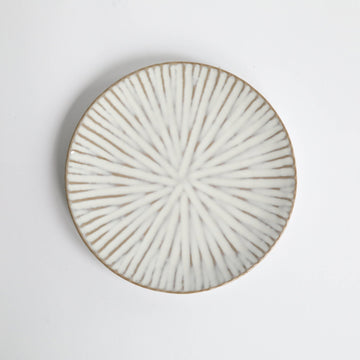 [SAMPLE] Daintree Ceramic Entree Plate 21cm - Green and Brass